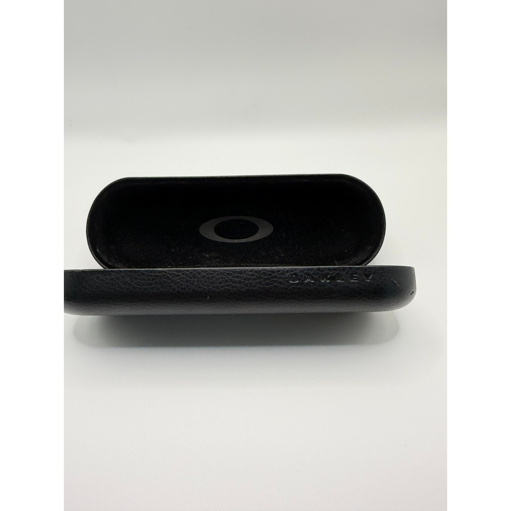 Oakley Black Hard Shell Eyeglass Case Textured Faux Leather Clamshell Protective